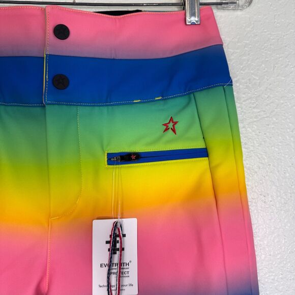 Perfect Moment Pants Womens XS Aurora High Waist Flare Ombre Rainbow Ski Snow - Picture 4 of 14